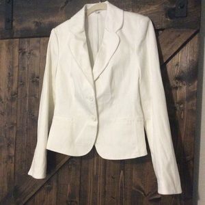 Express designs studio white jacket fully lined.